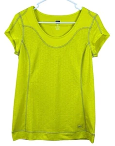 REI Co-Op Women Size M Yellow Mesh Active Top - Picture 1 of 6