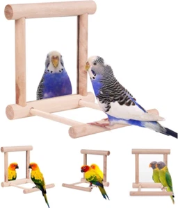 HAPPTYTOY Bird Toy for Parrot Parakeets Conures Cockatiels Cage Swing Wooden Fun - Picture 1 of 12