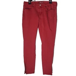Lucky Brand Jeans Womens Charlie Skinny Red Denim Jeans Size 10 30 Ankle Zipper - Picture 1 of 12