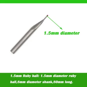 Ruby Ball 1.5mm Tip Probe insert For TESA Height Gauge HITE Gage 8mm shank L80mm - Picture 1 of 5