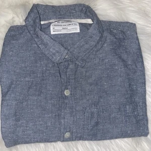 MENS REI CO-OP GREY BUTTON DOWN LTWEIGHT COLLARED SHIRT -  SIZE MEDIUM - Picture 1 of 4