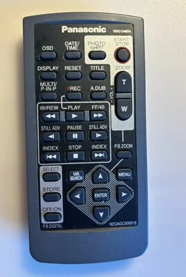 Genuine Panasonic Camcorder Remote N2QAGC000018 Genuine - Tested Working - Image 1 of 2