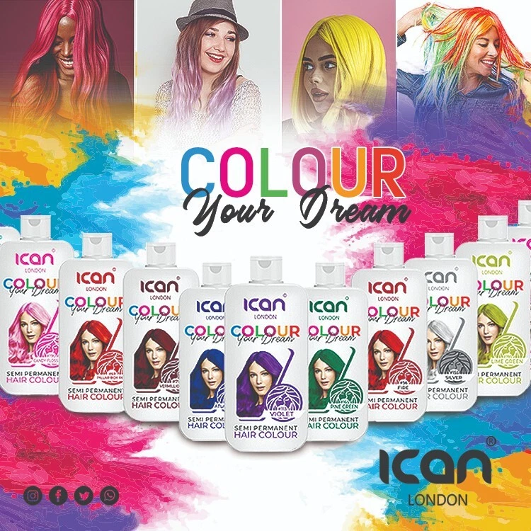ican London Colour Your Dream Semi Permanent Hair Color 100ml - Image 1 of 1