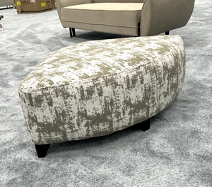 Furniture Village Boutique ‘Aura’ Kai Mocha Velvet Wedge Footstool NEW - Picture 1 of 5