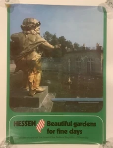 Germany-Hessen Gardens -1974 Tourism Poster 27.5 x 19.5” - Picture 1 of 6