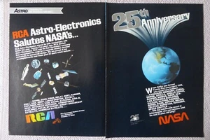 10/1983 PUB RCA ASTRO ELECTRONICS 25TH ANNIVERSARY SPACE SATELLITE ORIGINAL AD - Imagen 1 de 1