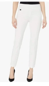 Lisette L Montreal Kathryne Fabric Ankle Pants White 6 28 - Picture 1 of 8