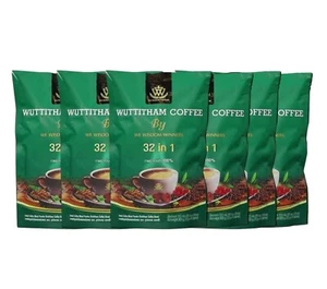 6x Wuttitham Instant Kaffee 32 in 1 gemischt gesunde Kräuter Gewichtsmanagement Diät - Bild 1 von 7