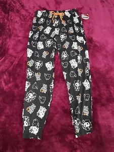 NEW Hello Kitty Halloween Pajama Pants Mummy Ghost Skeleton Adult Size Small NWT - Picture 1 of 6