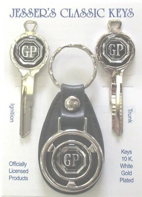 Juego de llaves clásicas Pontiac GRAND PRIX negras oro blanco de lujo 1968, 1972, 1976 1980 Foto 1 de 4