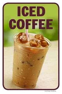 Café helado | Letrero de mostrador | 12"W x 18"H - Imagen 1 de 2