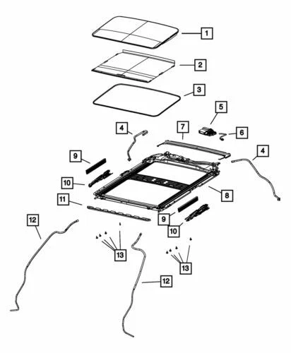 Tubo de drenaje derecho techo corredizo Dodge Challenger 2008-2023 genuino Mopar 5112804AC Foto 1 de 1