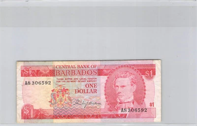 Barbades $1 Dollar (1973) n° A8 306592 Pick 29a - Photo 1/2