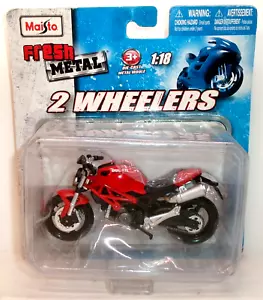 2010 MAISTO 2 WHEELERS 1:18 RED 2008 DUCATI MONSTER 696 - Picture 1 of 11