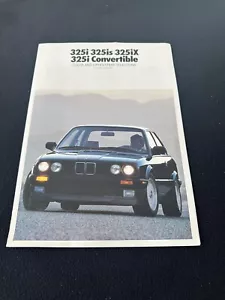 BMW Serie 3 1990 folleto gráfico de colores E30 325i conv 325is 325iX catálogo de muestras - Imagen 1 de 3