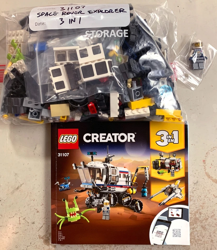 LEGO Creator Space Rover Explorer 31107 3 in 1  W/ INSTRUCTIONS MINIFIGURE - Image 1 of 4