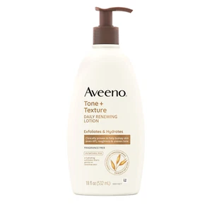 Aveeno Tone + Texture Body Lotion – Prebiotic Oat, Exfoliates & Hydrates, Fragra - Picture 1 of 9
