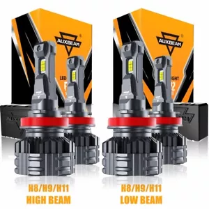 For 2004-2015 Volvo VNL Semi Truck 4x AUXBEAM H9 H11 LED Headlight Bulbs+Canbus - Picture 1 of 12