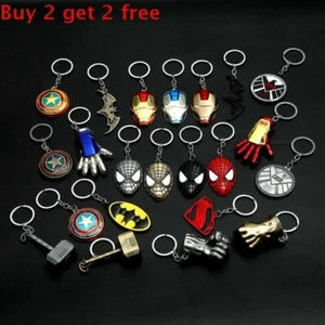 Acryl Schlüsselanhänger Schlüsselkappe Batman Superman Keychain Charm Schlüsselhalter Iron Man - Bild 1 von 29