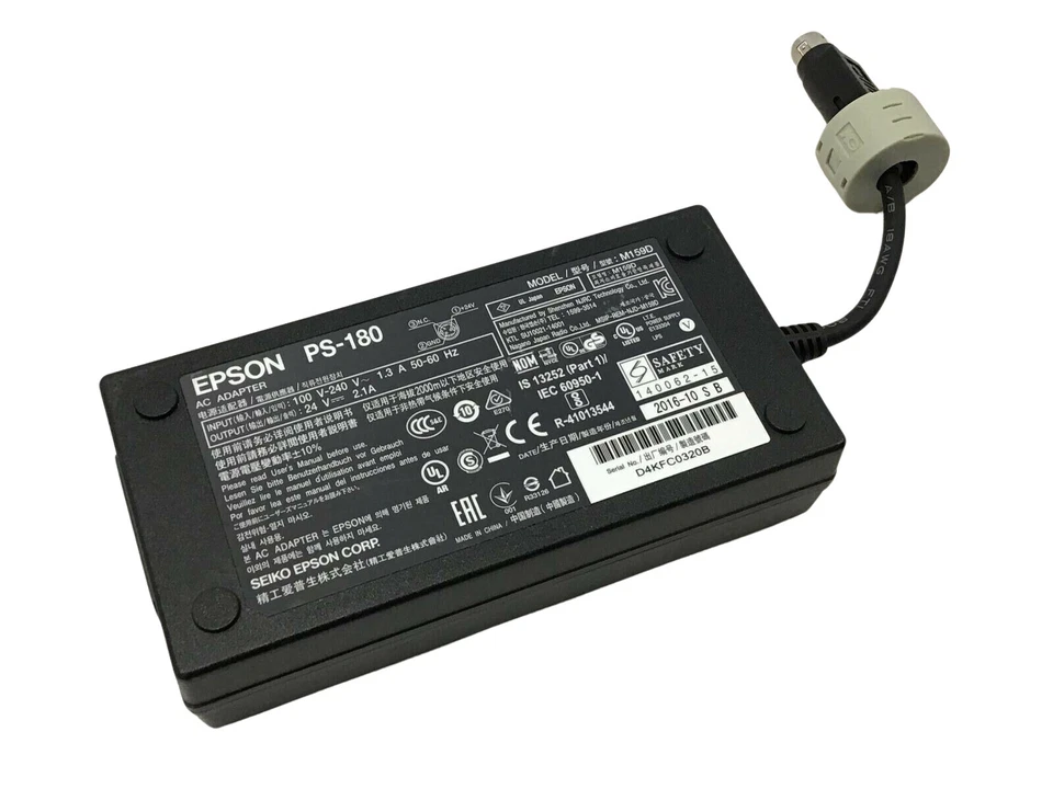 Epson PS-180 AC Adapter Power Supply For M159B M159A Printers (C8255343)