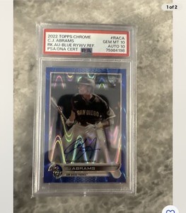 CJ Abrams Topps Chrome Rookie Auto Blue