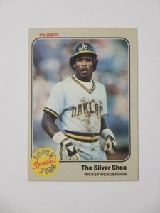 RICKEY HENDERSON 1983 FLEER THE SILVER SHOE BASEBALL CARD #639 OAKLAND ATHLETICS