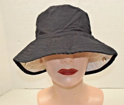 Sombrero Cubo Gitano Años 90 Talla Única Forro Negro Blanco 2 Tonos Lado A Presión Foto 1 de 4