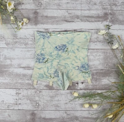 Vintage 1950s Floral Nylon Pincher Panties Shape wear Shorts Lingerie boudoir - Image 1 of 4