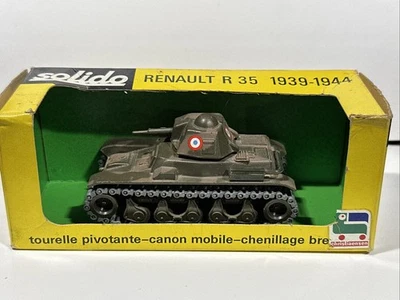 SOLIDO Renault Char Tank R35 Military #233 Diecast - Image 1 of 4