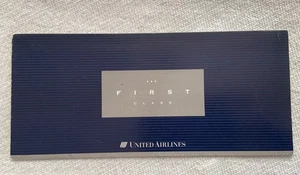 UNITED Airlines FIRST CLASS 1997 Ticket Jacket-New - Imagen 1 de 4