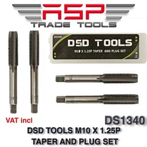 DSD TOOLS M10 x 1.25P Taper & Plug Set Thread Cutting Tapping Tools Steel Cutter - Picture 1 of 3