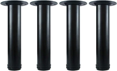 Juego de 4 patas de repuesto ajustables de metal negro para muebles de 10 pulgadas Foto 1 de 2