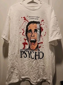 American Psycho White Graphic Printed Short Sleeve T-Shirt Mens Size XL NEW NWT - Picture 1 of 7