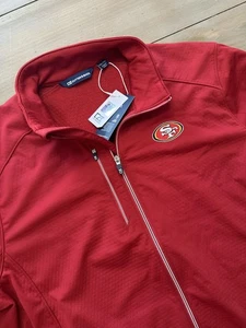 San Francisco 49ers Jacke Herren 2XL Rot NFL Cutter Buck Softshell Full Zip Evoke - Bild 1 von 11