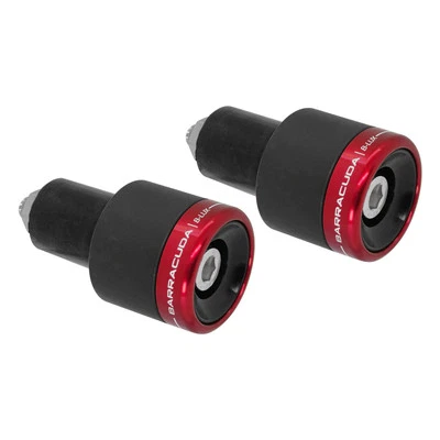 MF2497 Stabilizzatori Manubrio Barracuda B-Lux Rosso Nero CNC Universale Moto - Immagine 1 di 4