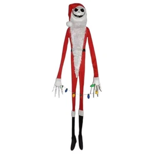 6 Fuß Jack Skellington animierter Santa Nightmare Before Christmas Türhänger NEU - Bild 1 von 6