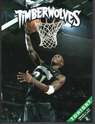 1999 KEVIN GARNETT DUNK TIMBERWOLVES-LAKERS TARGET CENTER SGA PHOTO PRINT - Image 1 of 2