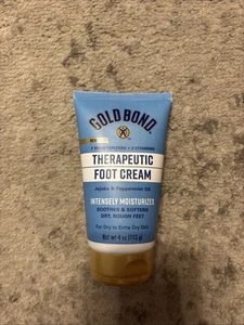 Gold Bond Therapeutische Fußcreme Dreifachwirkung Linderung trockener Haut Entlastung 4 Oz. - Bild 1 von 1