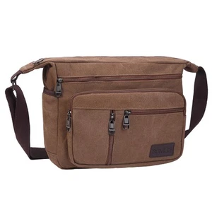 Canvas Messenger Bag, Satchel Bag Vintage Canvas Shoulder Bags Crossbody Lapt... - Picture 1 of 7