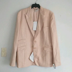 Stella McCartney Blazer Women's 46 US14 Dusty Pink Single Breasted Vented New - Picture 1 of 15