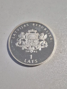 Litauen , 1 Lats 2002 , Olympische Spiele Athen , Silber Münze , 31,5 g , H3 - Bild 1 von 5