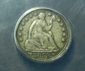 Frecce Mezza Dima Liberty 1853 Sedute XF40 ANACS (Lotto#11-5) - Foto 1 di 5