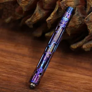 Min EDC Aleación de Titanio Llavero Patrón de Meteorito Bolígrafo Bolsillo Exterior - Imagen 1 de 9