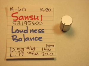 📈SANSUI 53195600 LOUDNESS BALANCE KNOB A-60 A-80 INTEGRATED AMPLIFIER - Picture 1 of 4