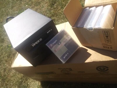 Seagate  Viper 200 SCSI External Tape Drive With 5 sealed Tapes - Image 1 of 4