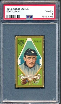 1911 T205 Sweet Caporal: ED KILLIAN Detroit Tigers по центру ~ PSA 4 - Изображение 1 из 2