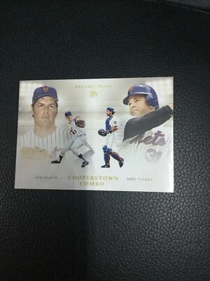 2021 Topps On Demand Dynamic Duals CC-1 Tom Seaver Mike Piazza Cooperstown Combo - Image 1 of 2
