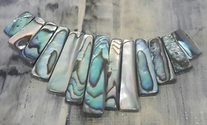 Natural Abalone/Paua Shell Graduated Bead Strand(Small) Free Postage Oz Seller - Picture 1 of 2