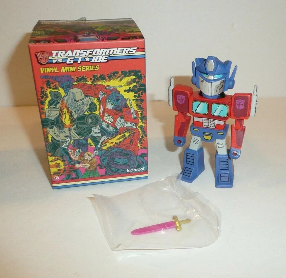 Optimus Prime Mystery Vinyl Mini Series Transformer GIJOE Kidrobot Figure Sword - Image 1 of 3