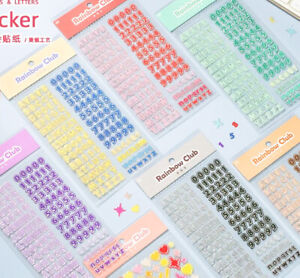 SMALL ALPHABET & NUMBER STICKERS Letter Word Scrapbook Journal Card Craft Deco